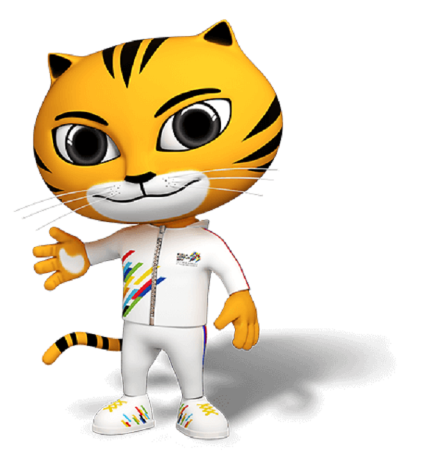 Kuala Lumpur 2017 RIMAU stands for Respect, Integrity, Move, Attitude and Unity.